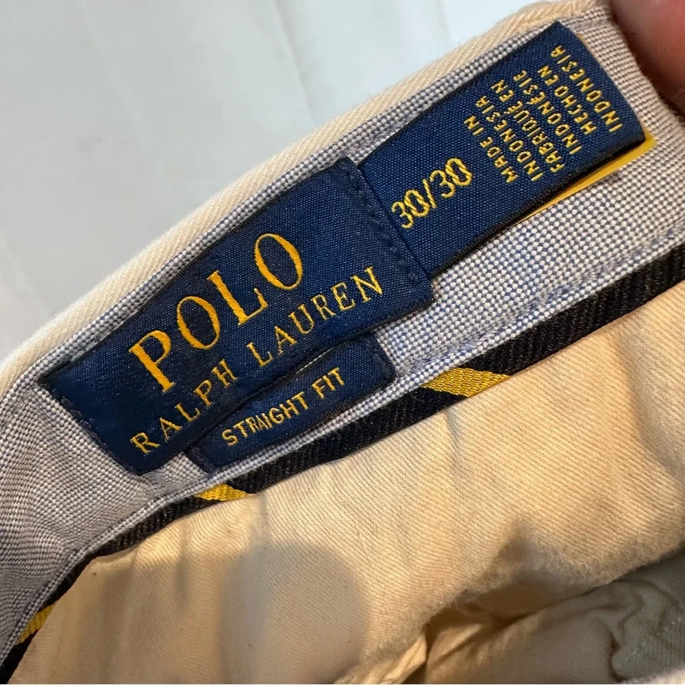 POLO RALPH LAUREN Men’s Size 30x30 Pant Khakis Straight Fit Graphic Art Design